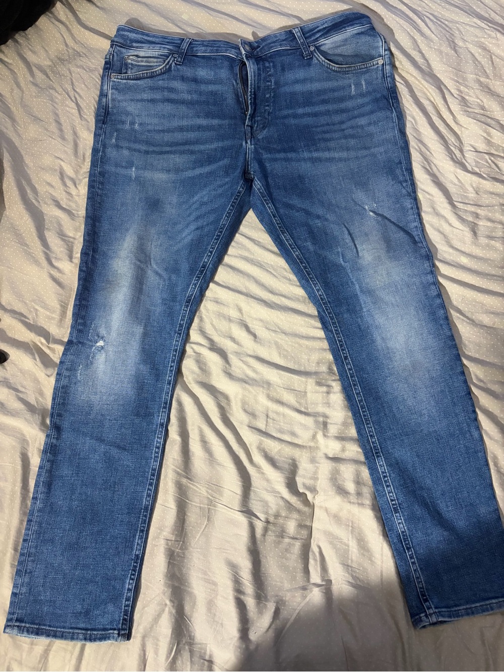 Guess Men's Slim Distressed Blue Jeans